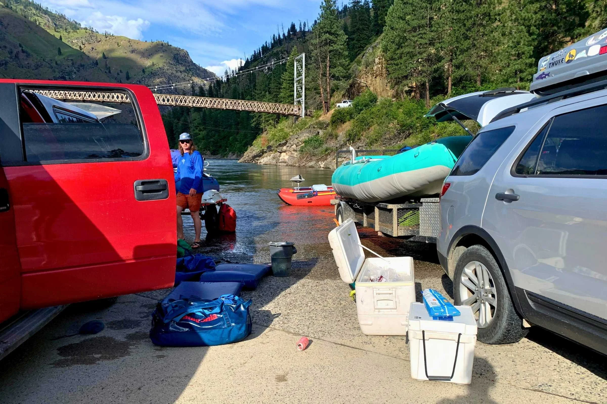 Testing coolers on a 10 day rafting trip (which involves 10 nights of camping!) on the Main Fork of the Salmon River. Photo courtesy Josette Deschambeault.
