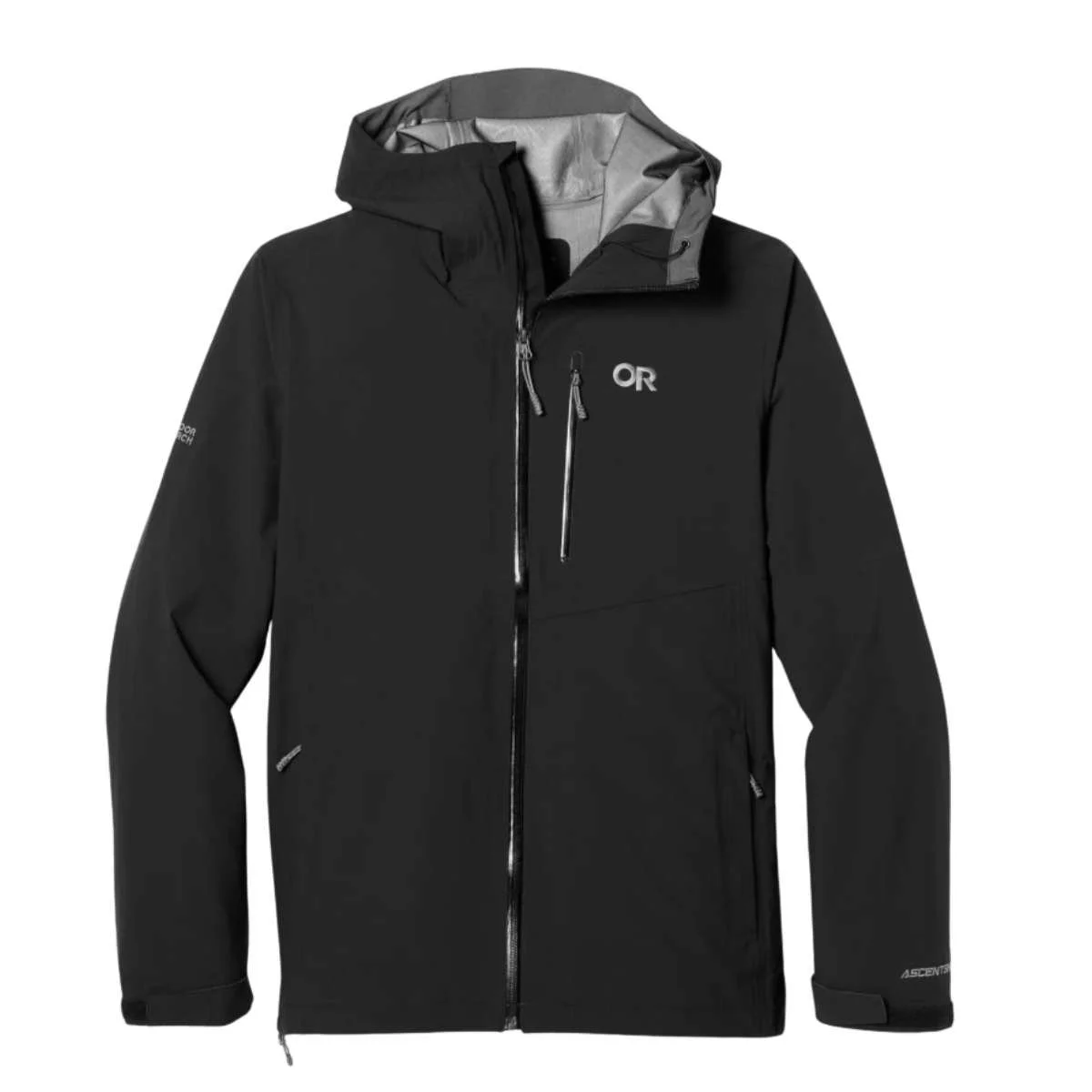 black outdoor research foray 3l rain jacket
