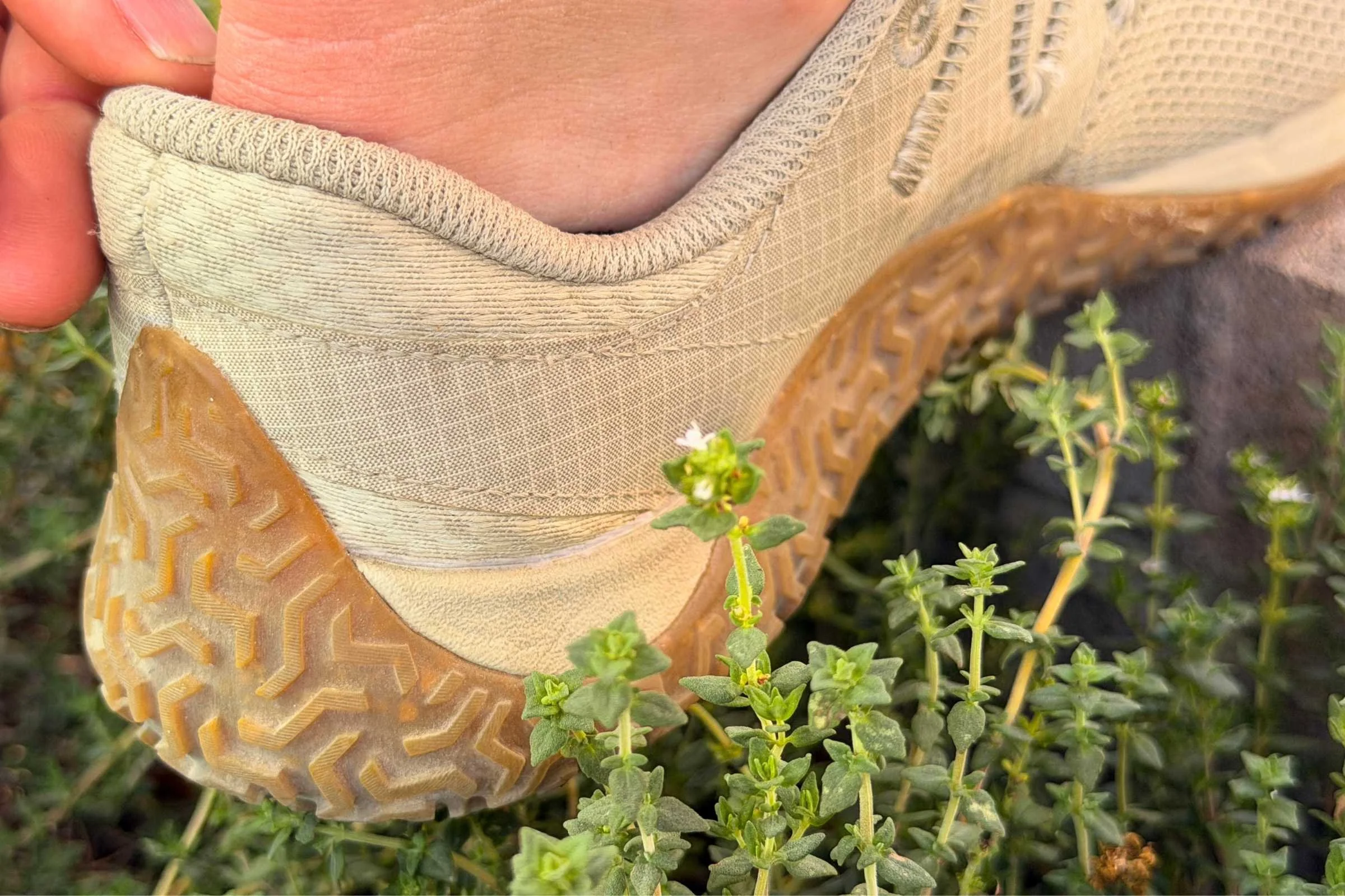 The Merrell Trail Glove 7 has a high heel backing. Photo courtesy Maggie Nichols