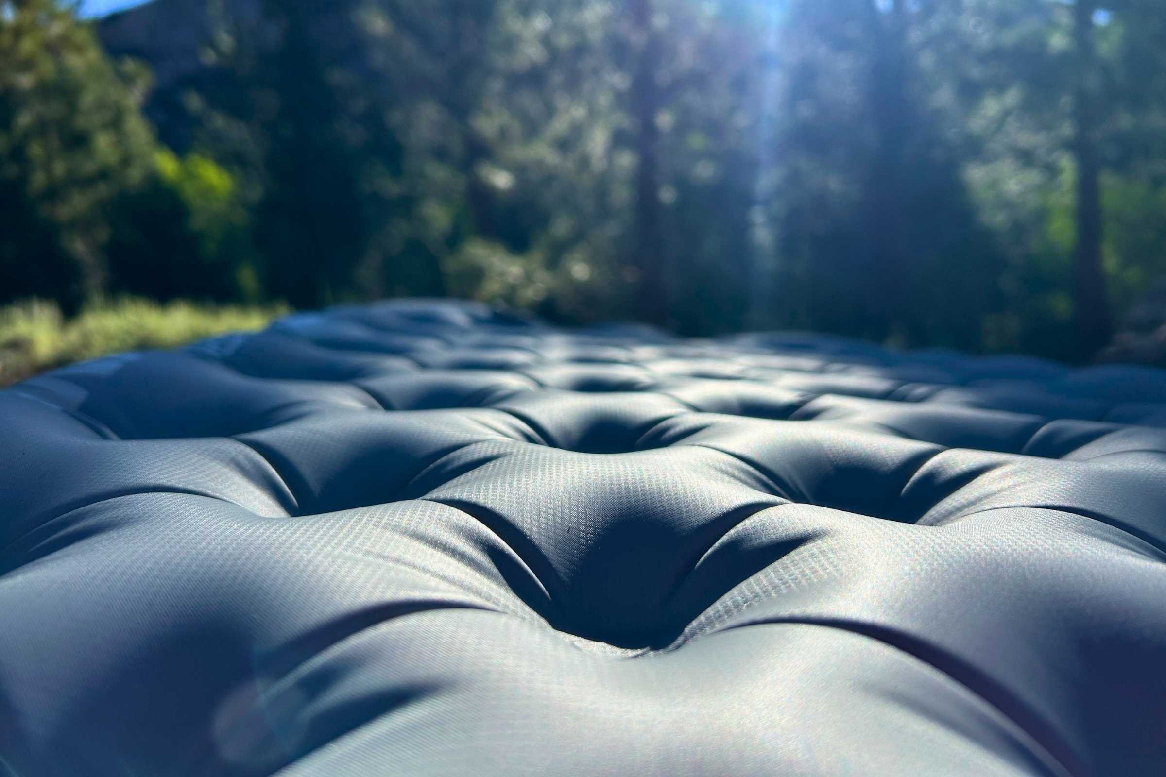 Close-up on Air Sprung cells on the Sea to Summit Ether Light XR Insulated Air sleeping pad.