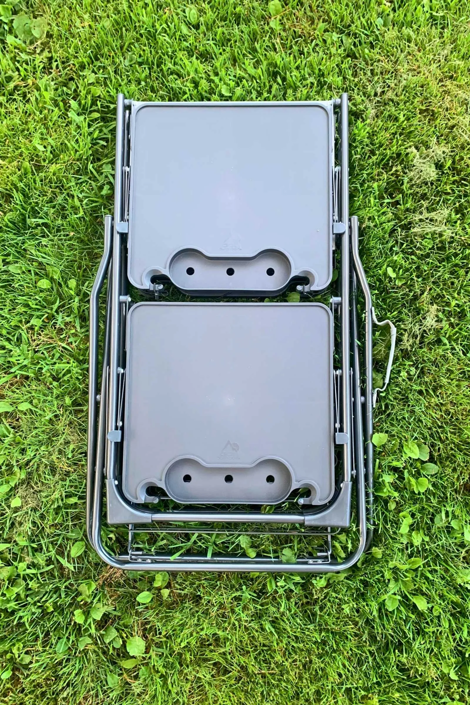 The GCI Outdoor Slim folding cook station was one of the bigger tables we tested, but breaks down to a little more than the size of a standard metal folding chair.
