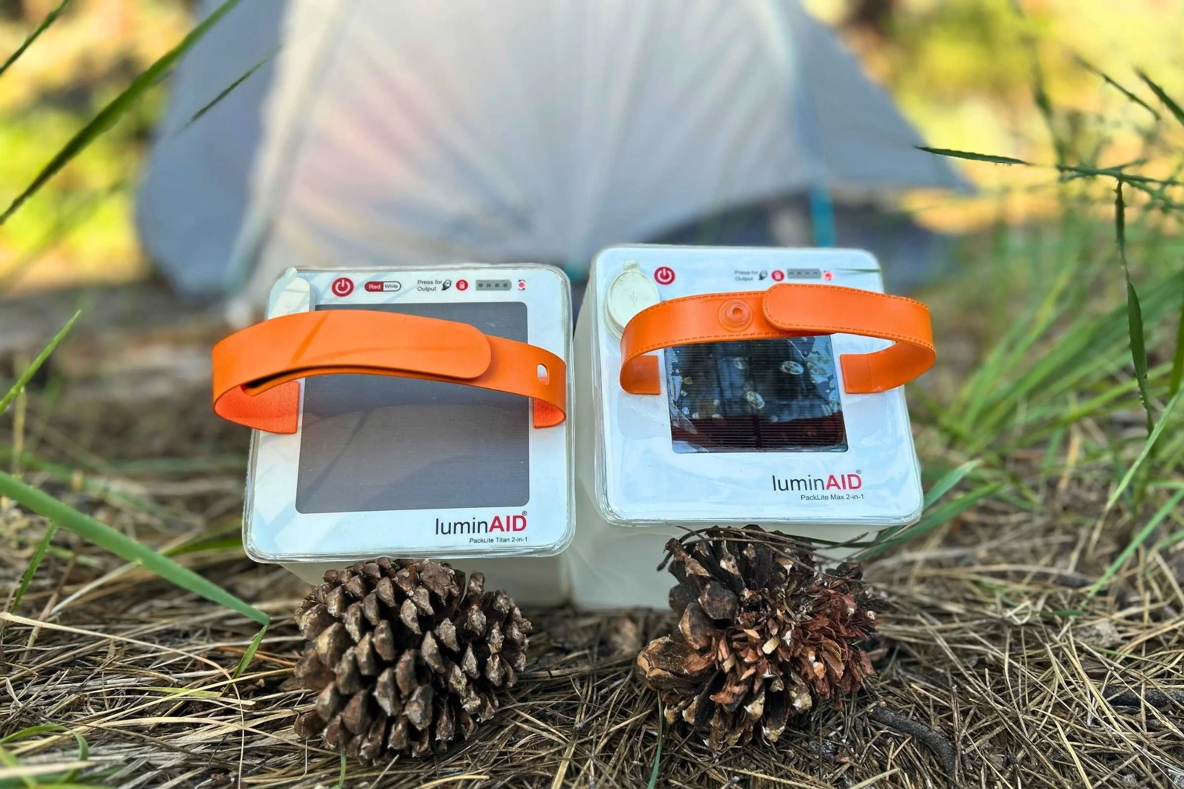 We tested the luminAID PackLite Titan 2-in-1 with the luminAid PackLite Max-2-in-1.
