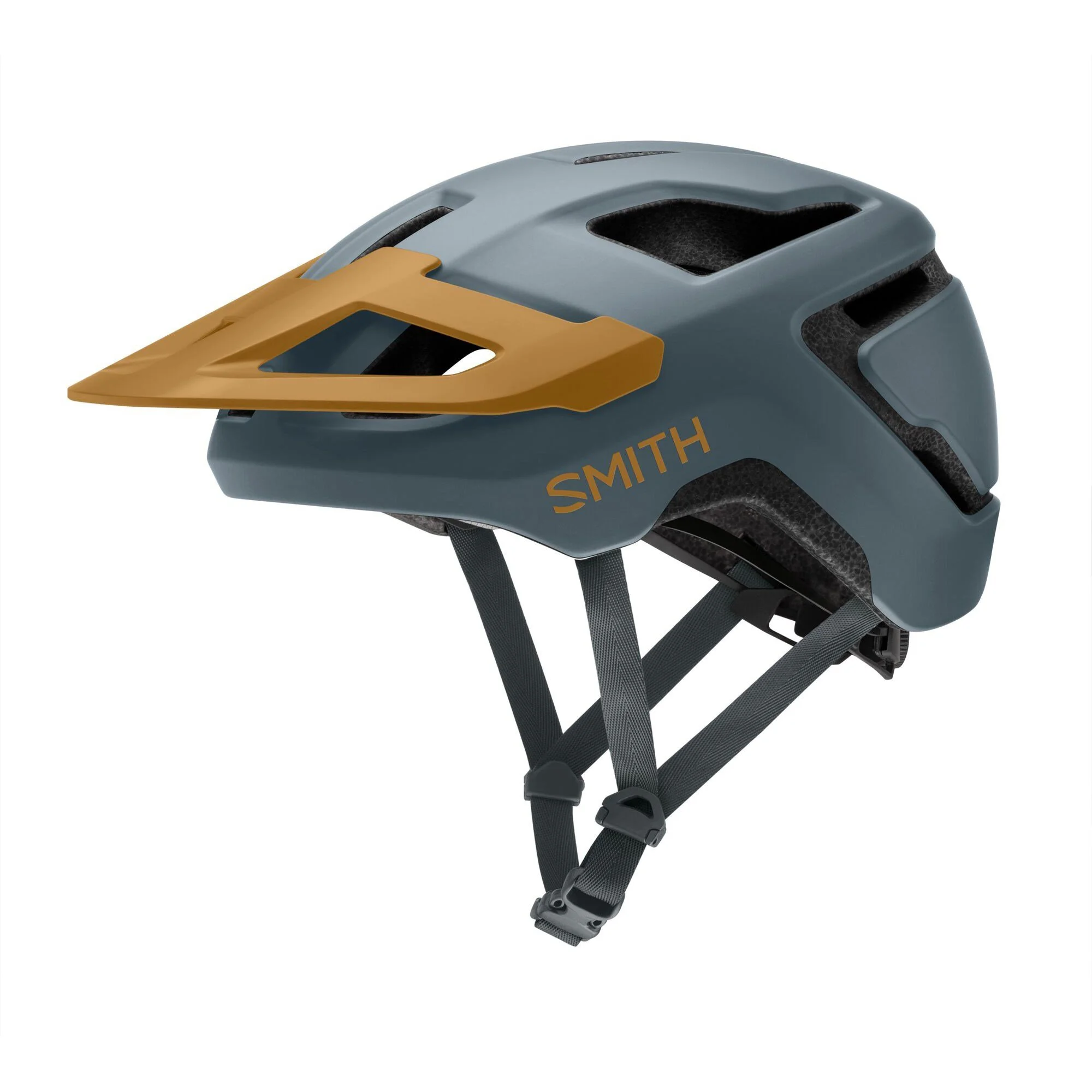 The Smith Pilot Mips mountain bike helmet in grey with tan accents