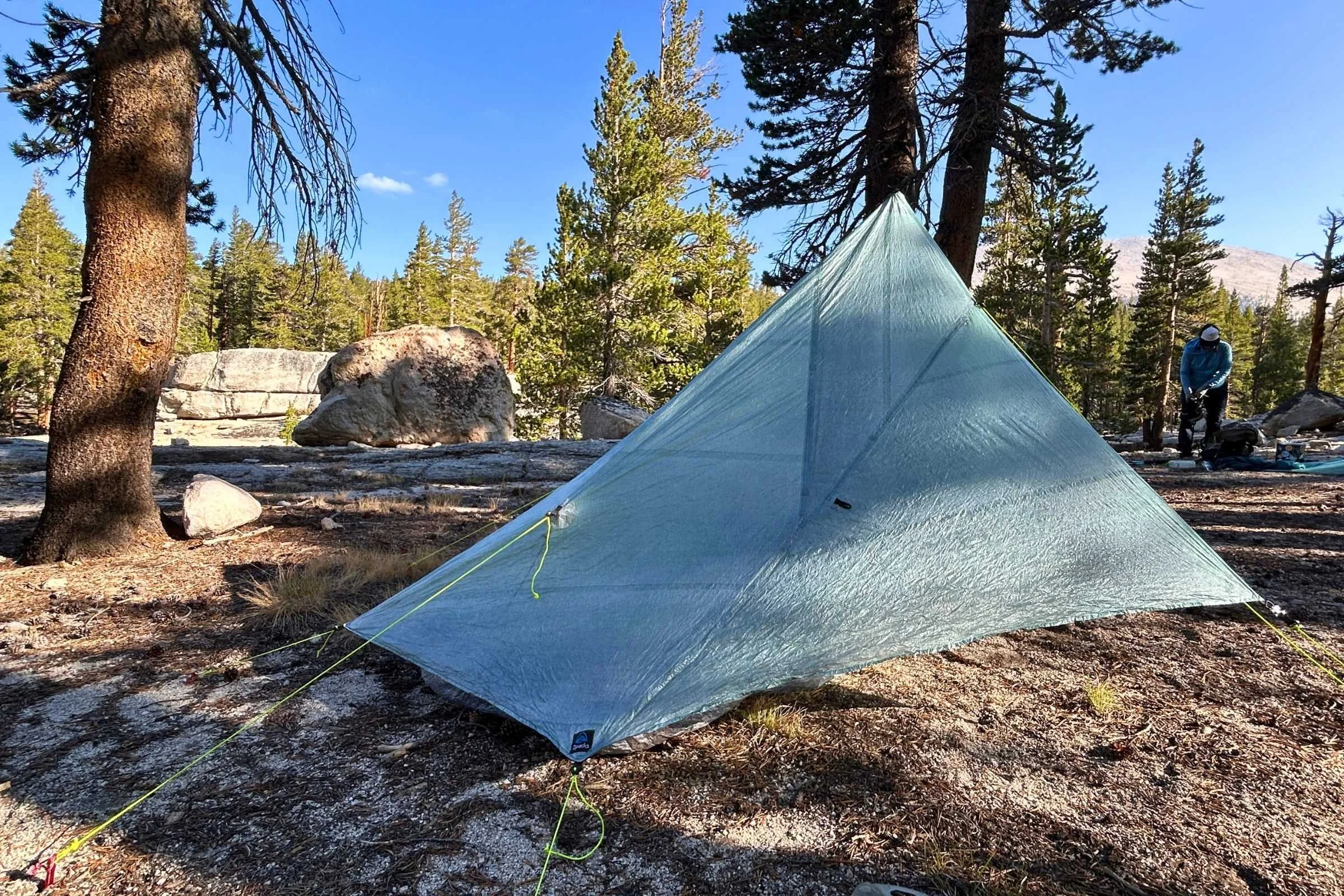 Zpacks Plex Solo setup during a thru-hike