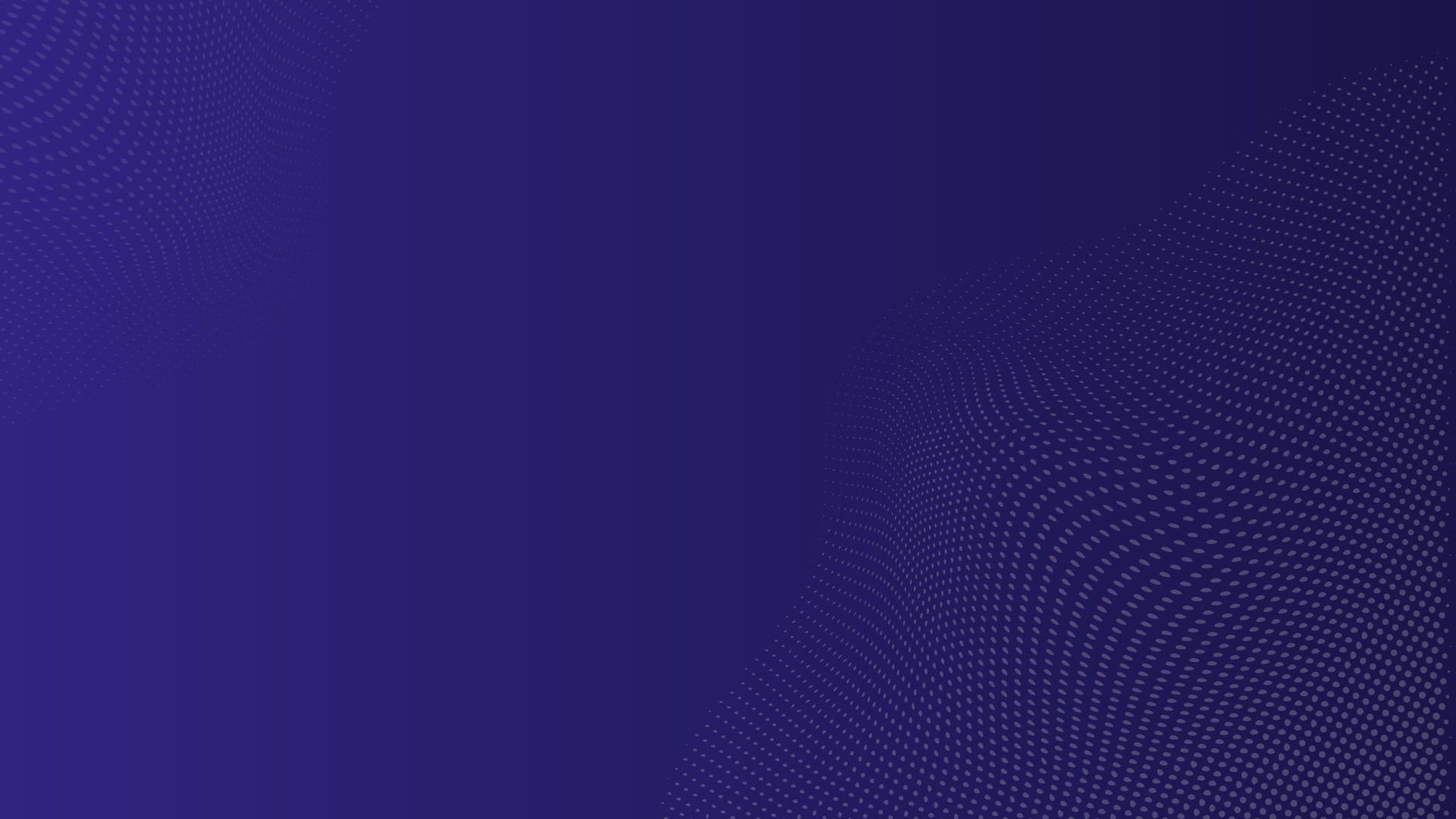 A digital background with abstract dotted wave patterns in shades of blue and purple.