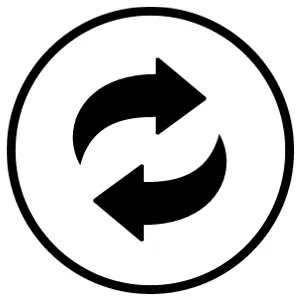 A circular arrow sign indicating a refresh or reload action.