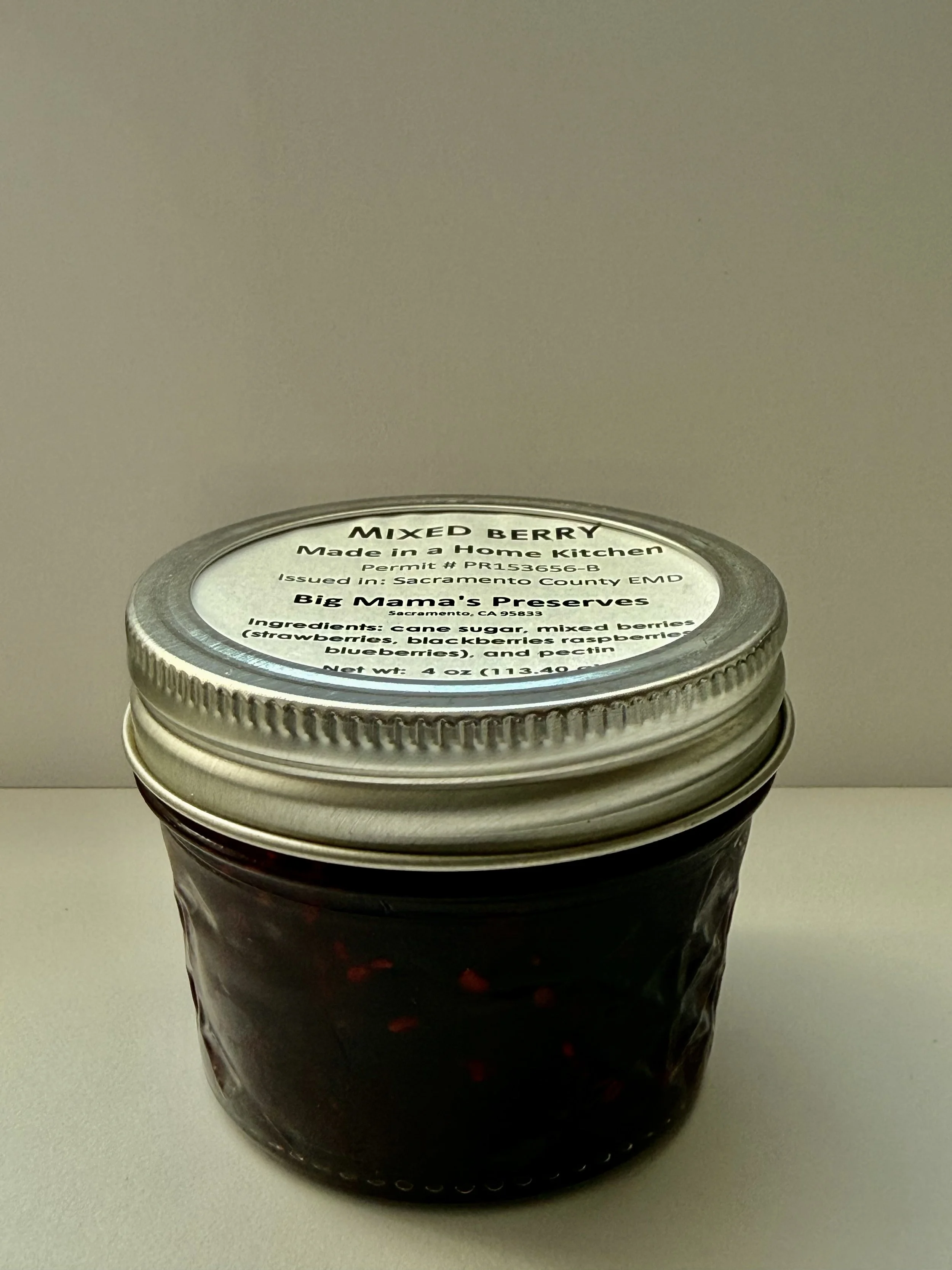 Mixed Berry Jam (4 oz)