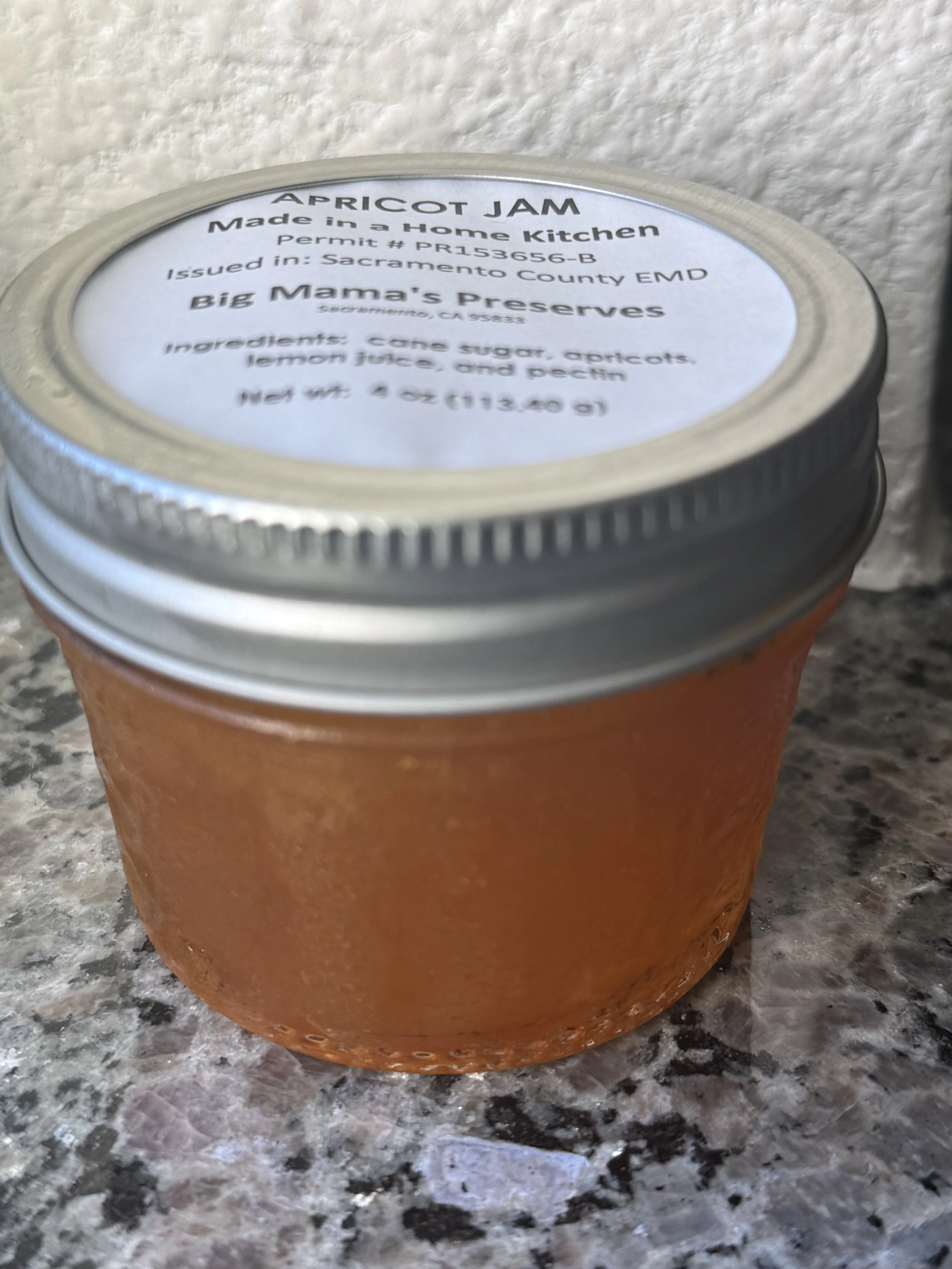 Apricot Jam (4 oz)