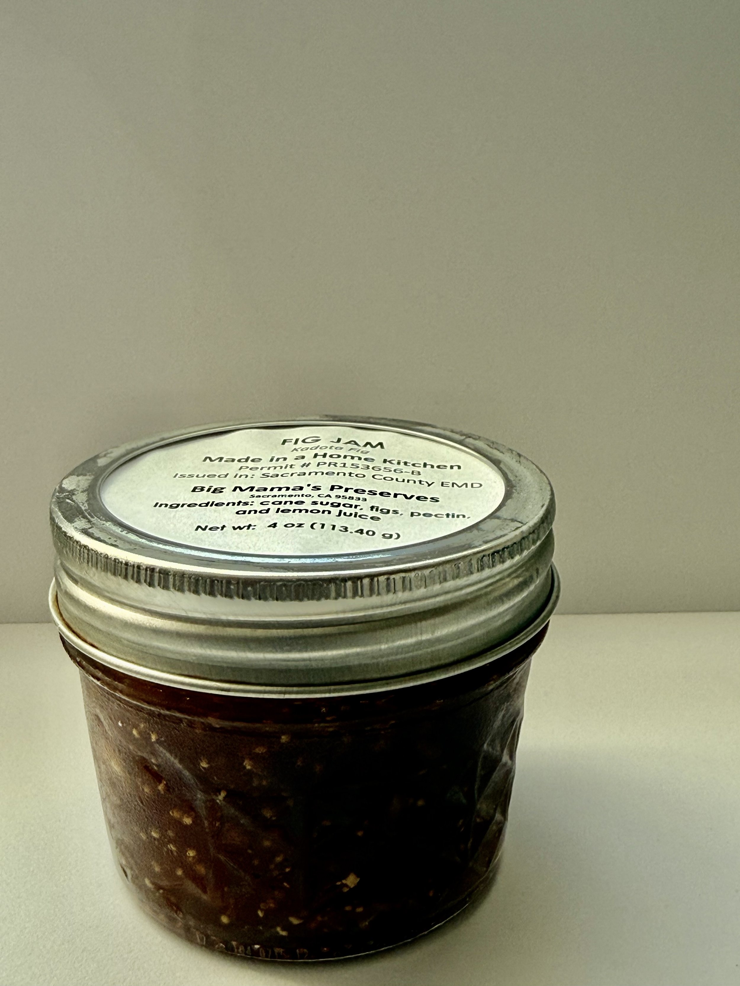 Fig (Kadota) Jam (4 oz)