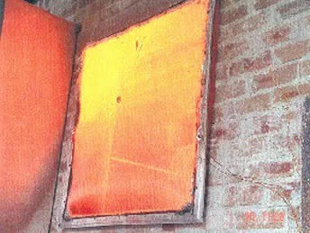 Fire Attenuation screen at completion of testing.