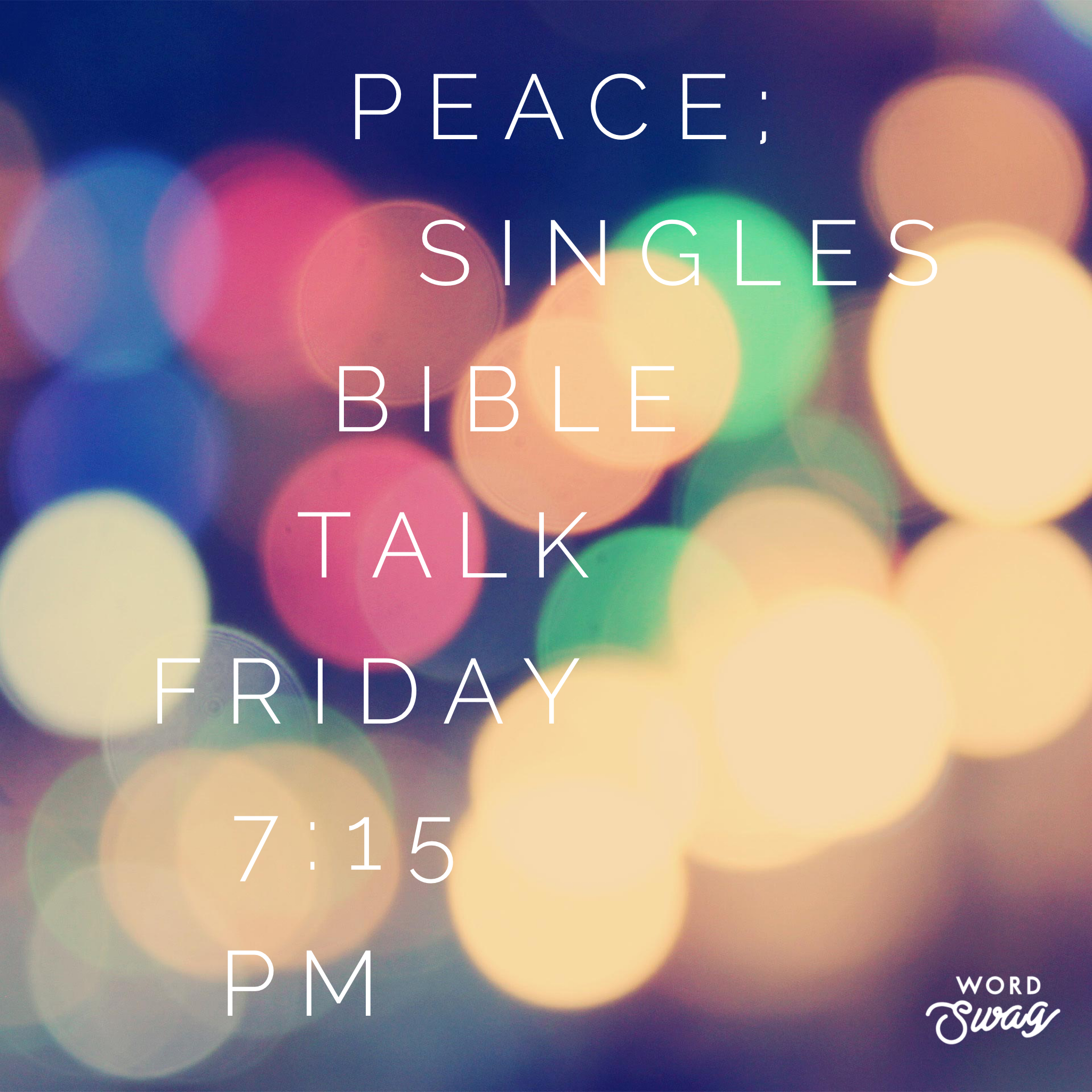 Singles Bible Talk