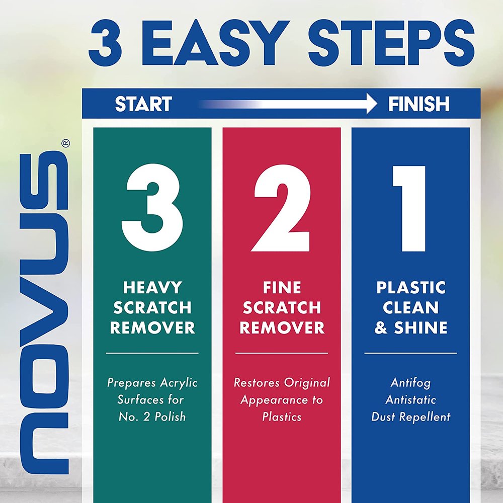 NOVUS Scratch Remover Polish Clean and Shine Maintenance Kit