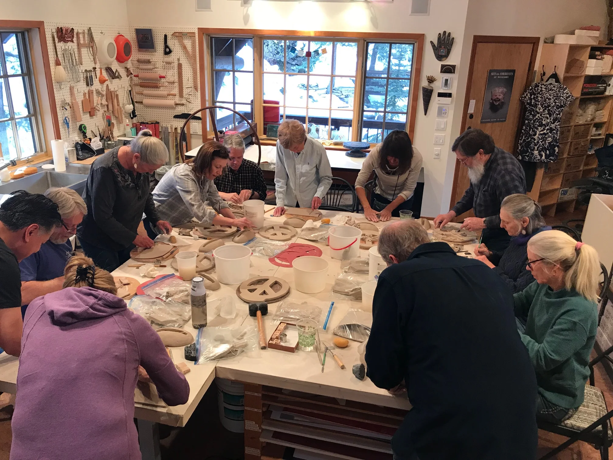 Preparations for our 2019 Summer Party commemorating the 50th Anniversary of Woodstock.