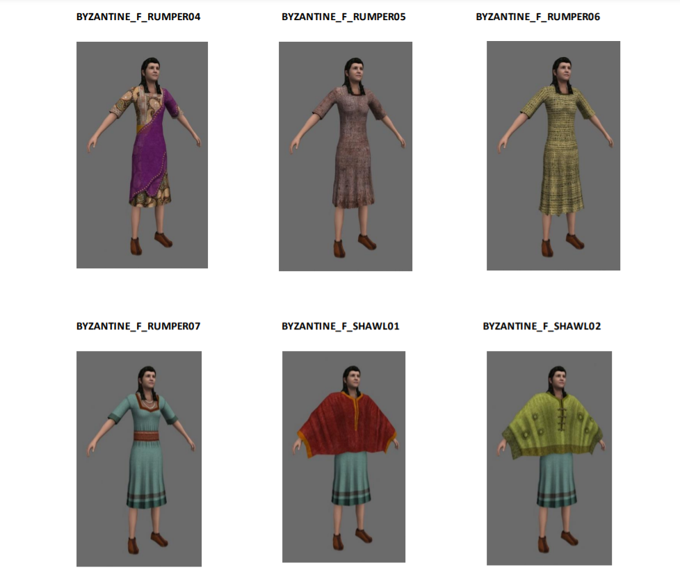 Swappable character outfits