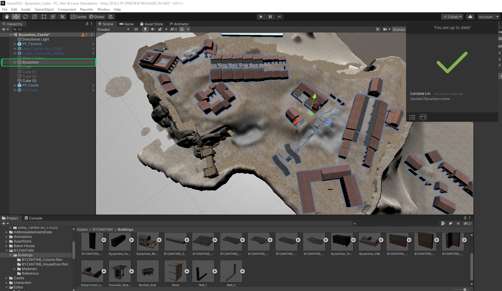 My initial building layout