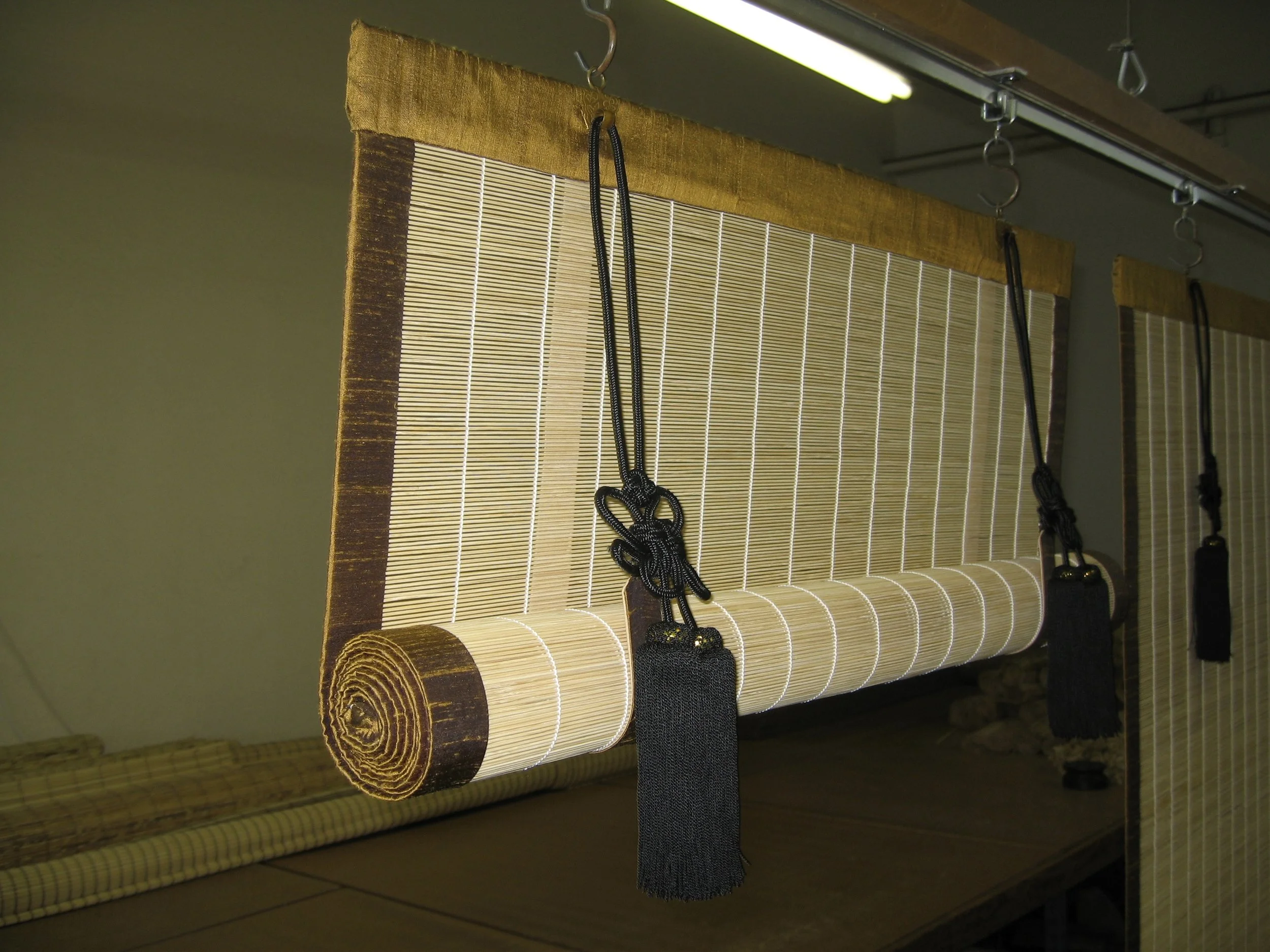 Bamboo Window Blind with Silk Binding