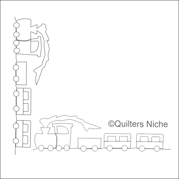 Choo-choo border quilting design