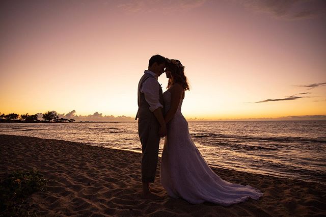 We&rsquo;re wrapping up our time here on the Big Island! Reminiscing on all of the epic sunset sessions including this stunning elopement with Cindy + John in Kukio. We are so thankful for all of the beautiful people who have hired us to photograph t