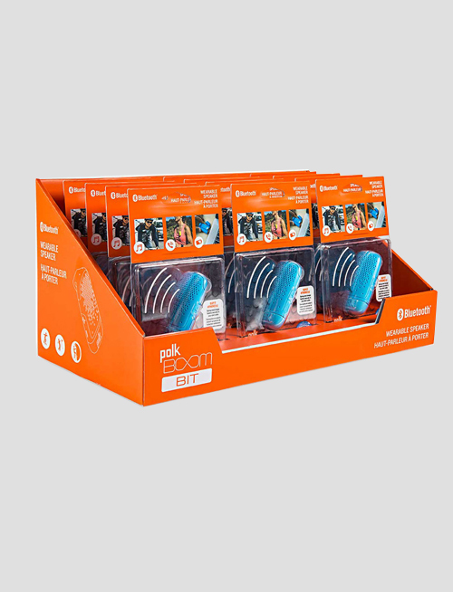 With the Polk Boom series of products, the teams goal was to showcase functions of the product in a quick way whether it was waterproof or wearable.