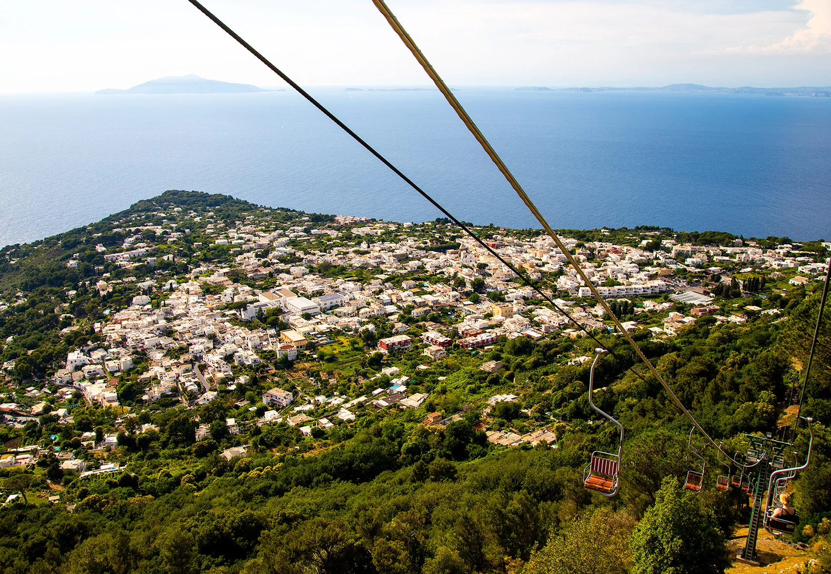 Cable car in Anacapri, Amalfi Coast — Italy