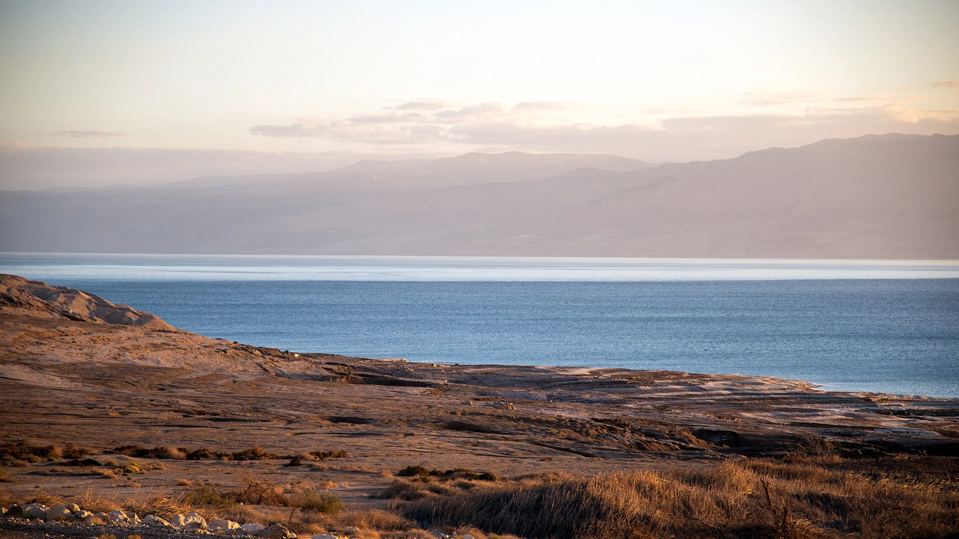 Dead Sea — Israel (with Jordan in the background)