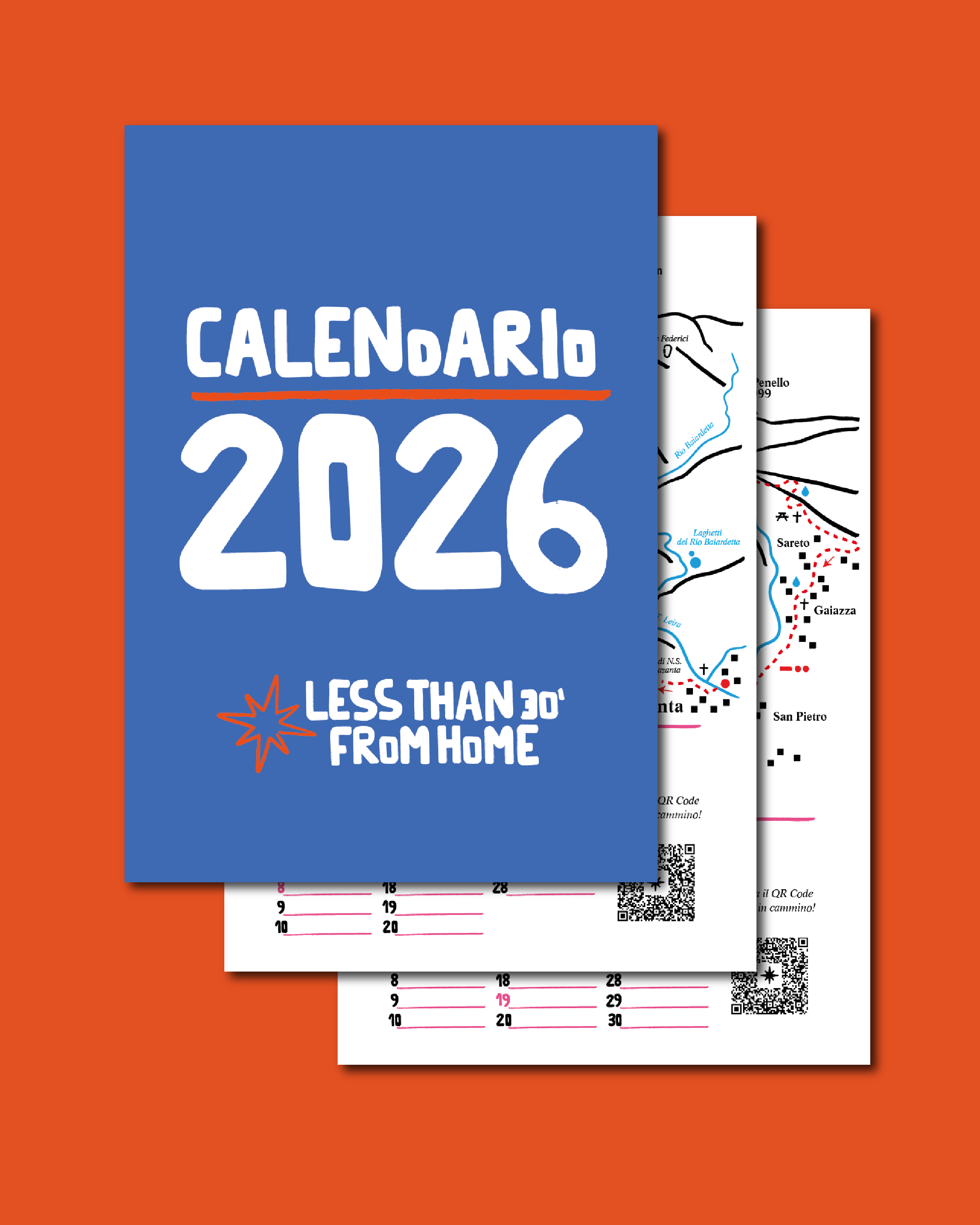 Calendario AZZURRO - LESS THAN 30' FROM HOME