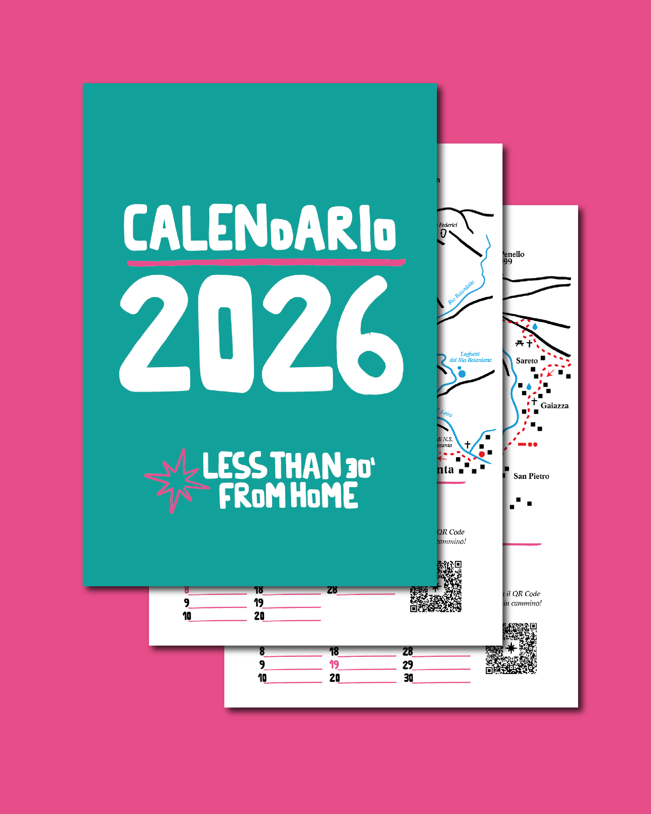Calendario VERDE ACQUA - LESS THAN 30' FROM HOME