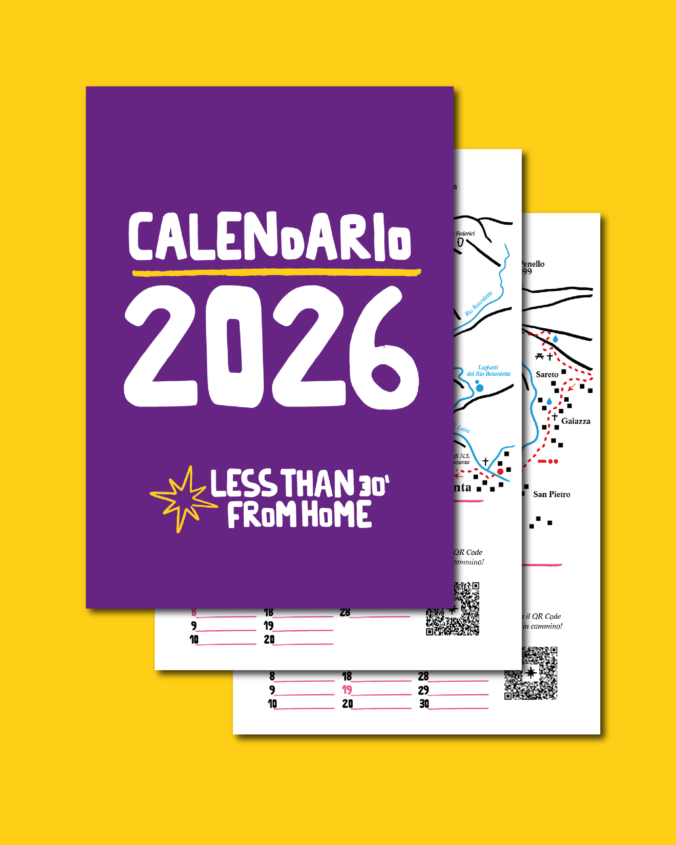 Calendario VIOLA - LESS THAN 30' FROM HOME