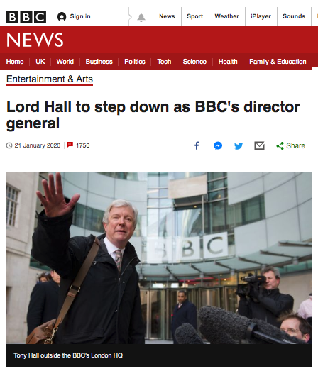 Inverroy Point of View: BBC Tony Hall Steps down
