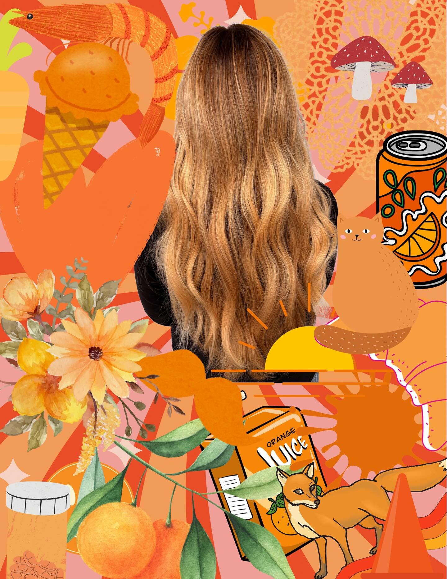 It&rsquo;s giving sunset, summer, orange soda ☀️ 🌅 🍹 

Cut and Color by: @thehairbar.krystalcox &amp; @carlys.hair.content 

#schwarzkopfprofessional #schwarzkopfblondeme #redkenshadeseq #redkenobsessed #randco #randcobleu #behindthechair #meetmeat