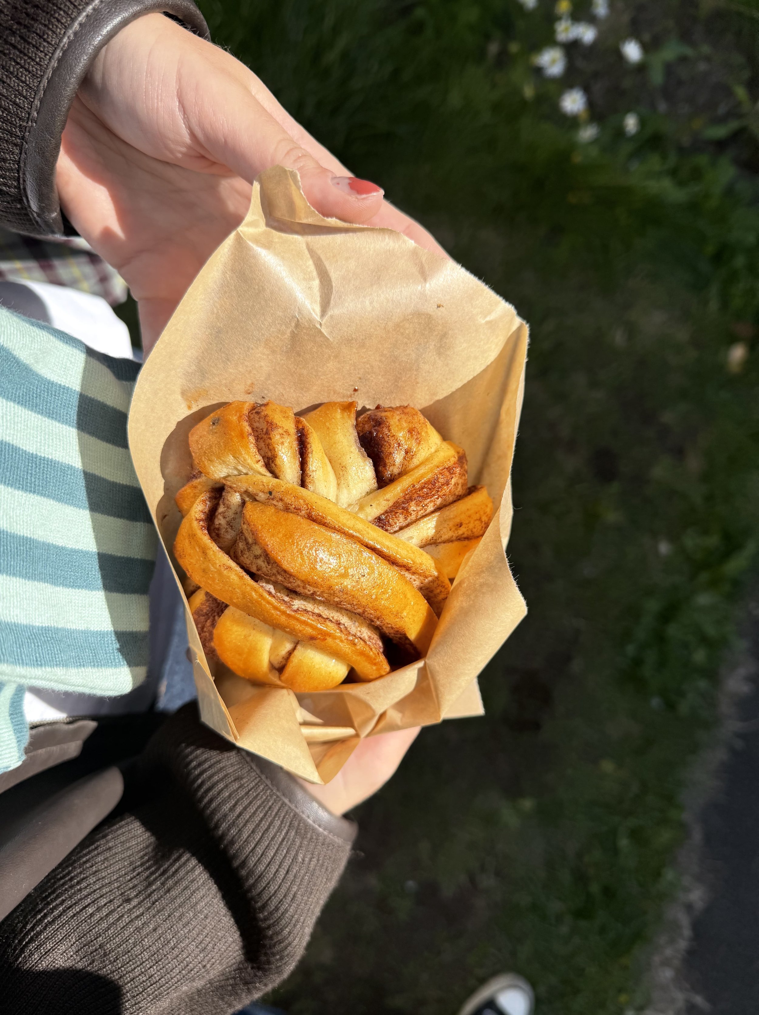 Denne kanelbollen er økologisk og vegansk.