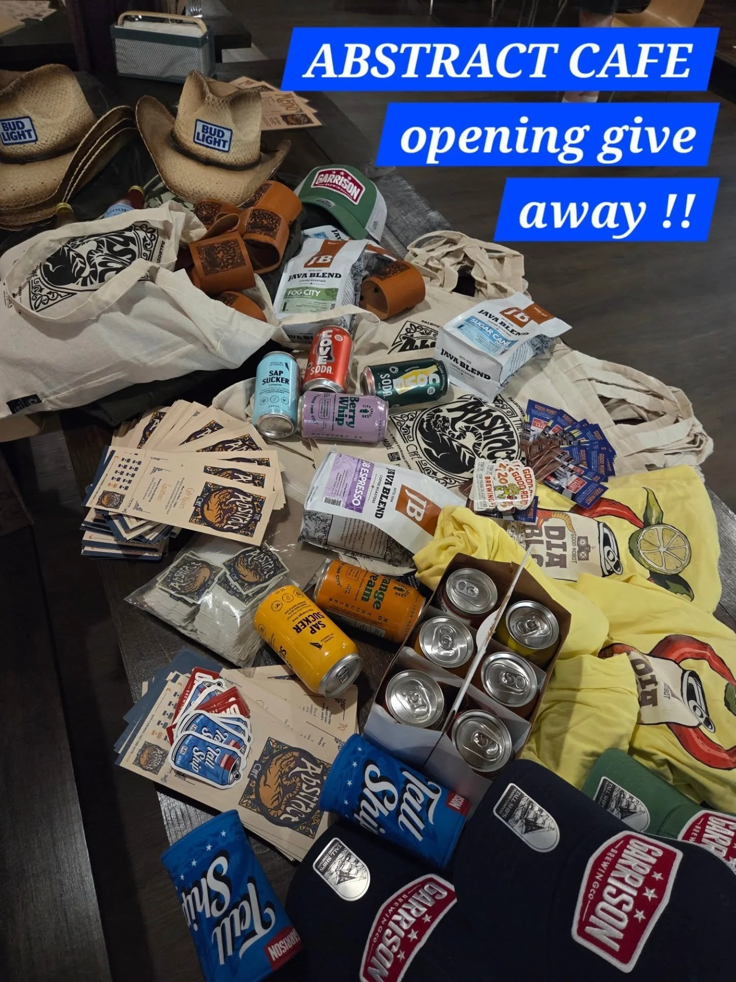 Ready for you all tomorrow 🥳
First 50 customers will get an awesome goodie bag filled with Abstract swag and some specialty products - donated by our vendor pals !!
@goodmorekombucha
@labattbreweries
@goodrobotbrew
@javablendcoffee
@garrisonbr