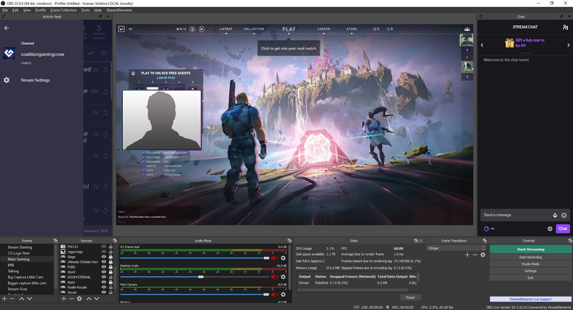 How To Livestream Valorant On Twitch Obs Live Open Broadcaster Software Streaming Knowledge Base