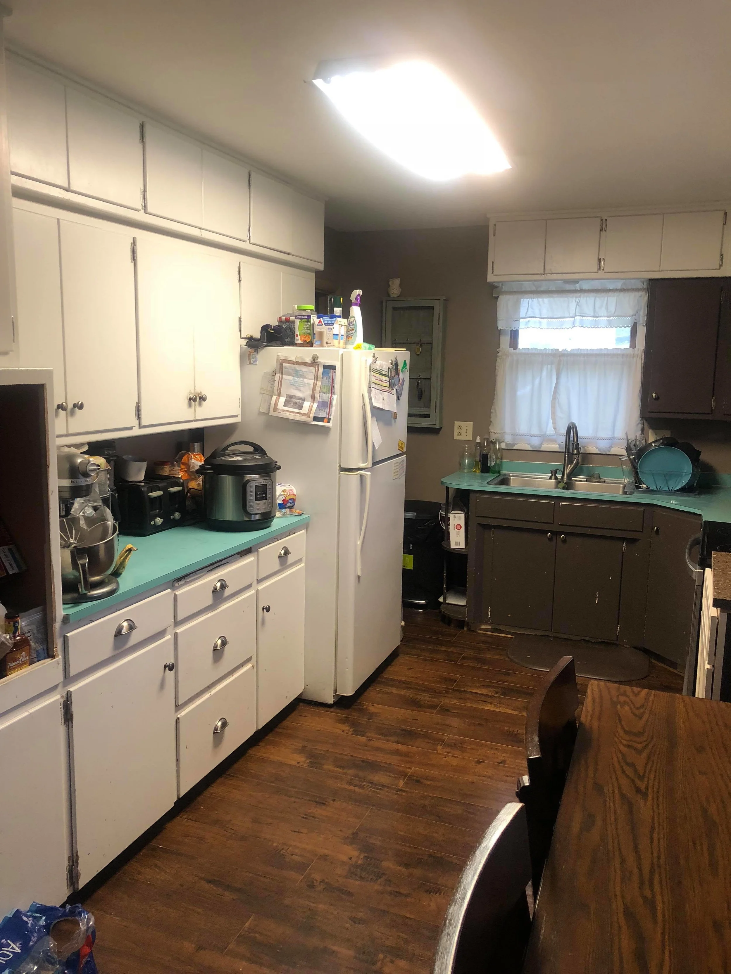 Unique code; USOThis entrant has had this kitchen for 16 years. She laments the cabinets were repainted, and are fading, and whenever she thinks about repainting them again, she remembers how much work it was - even 16 years later. "My counters are …