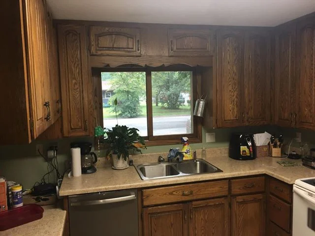 Unique code; OCUThis entrant says they bought this house a year ago and dream of new cabinets, "I’m pretty sure these are original to the house, which was built in 1963," she says. She also shares the wood has a weird sticky feel when you touch them…