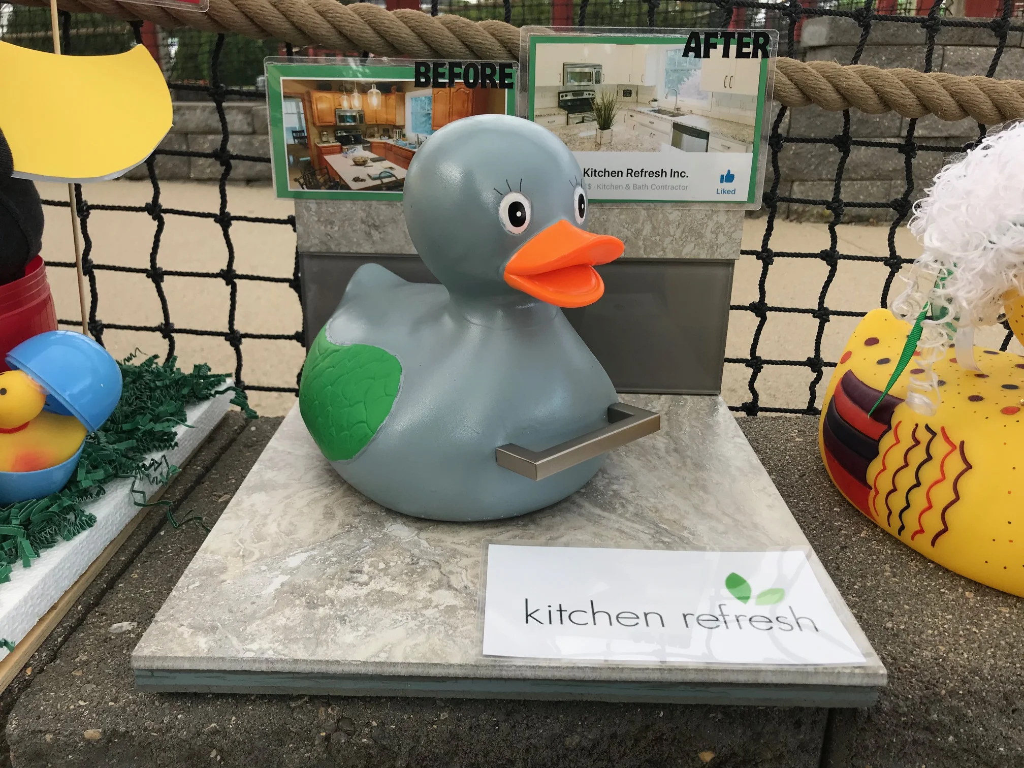 Kudos to Betsy Debertin, and her daughter Bernie, for doing an irresistibly adorable job decorating our duck.