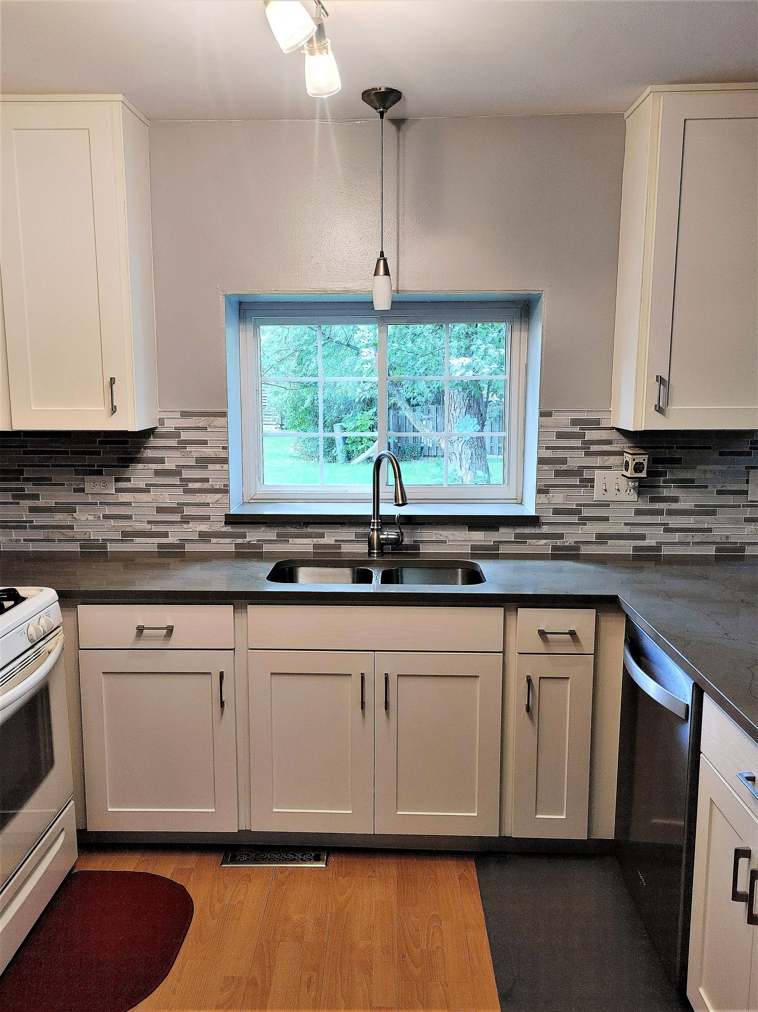 Kitchen Cabinet Remodel to White Ash Shaker Doors