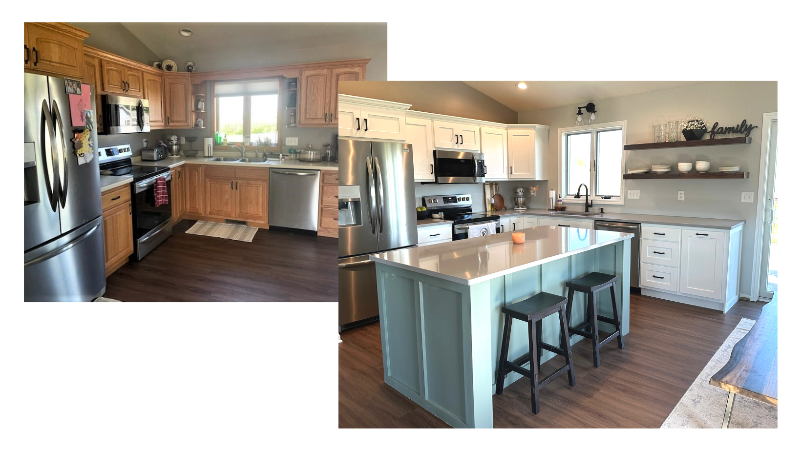 Before & After White Kitchen Remodel