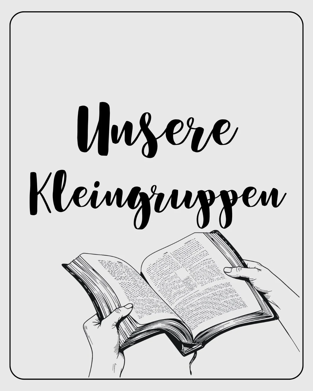 Du bist ganz 🤍-lich zu unseren Kleingruppen eingeladen. Wir sehen uns da😉