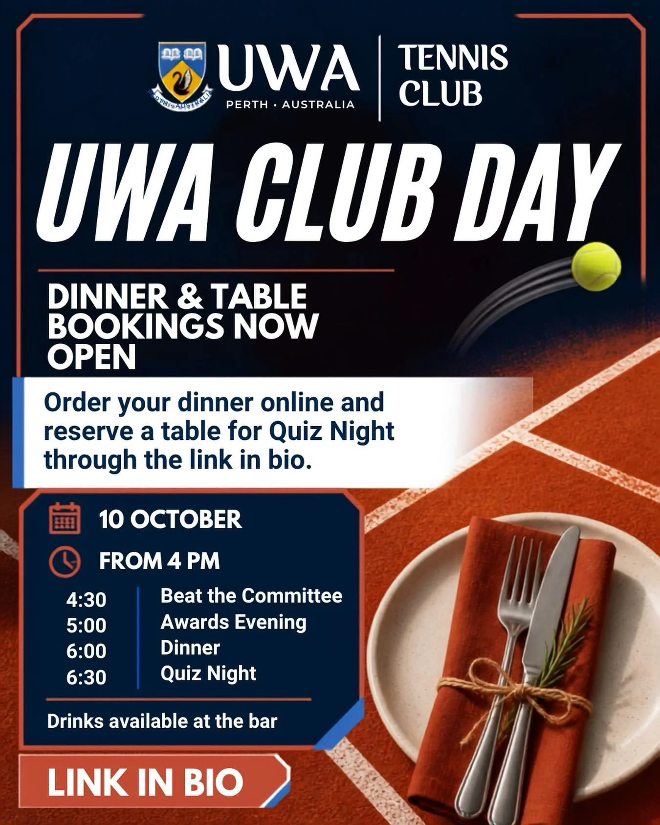 Visit try booking via linktree link in bio.
Venue is UWATC.