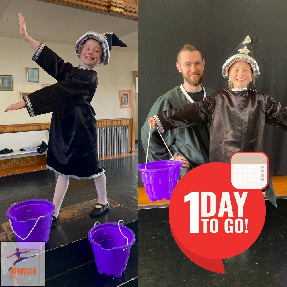 1 day! 1 day! Only 1 more day!!

Our dancers hit the stage tomorrow at 3pm at The Gracie and they are pumped!! Tickets are still available through our website to see '3 Shorts' as well as our Sorcerer and Sorcerer's Apprentice. What fun this weekend 