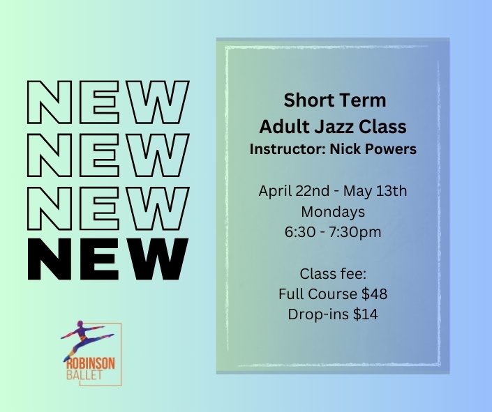 If you&rsquo;ve always wanted to try dance or are looking for an unconventional workout, then this is the class for you! Open to all levels and dance experience, Adult Jazz is a great way to stretch and learn a new dance combination. 

Email info@ron