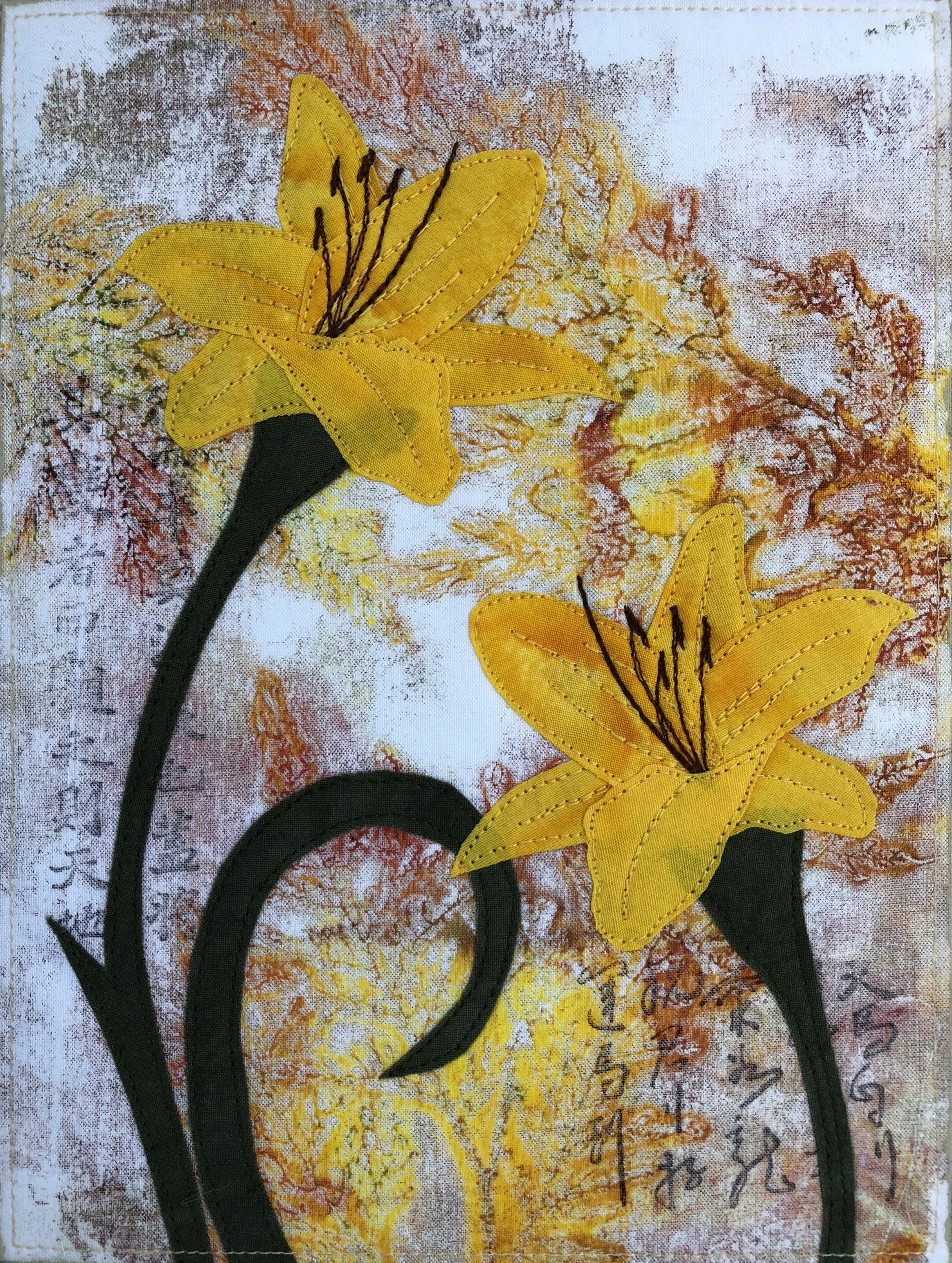 Yellow Daylilies  6'x8"