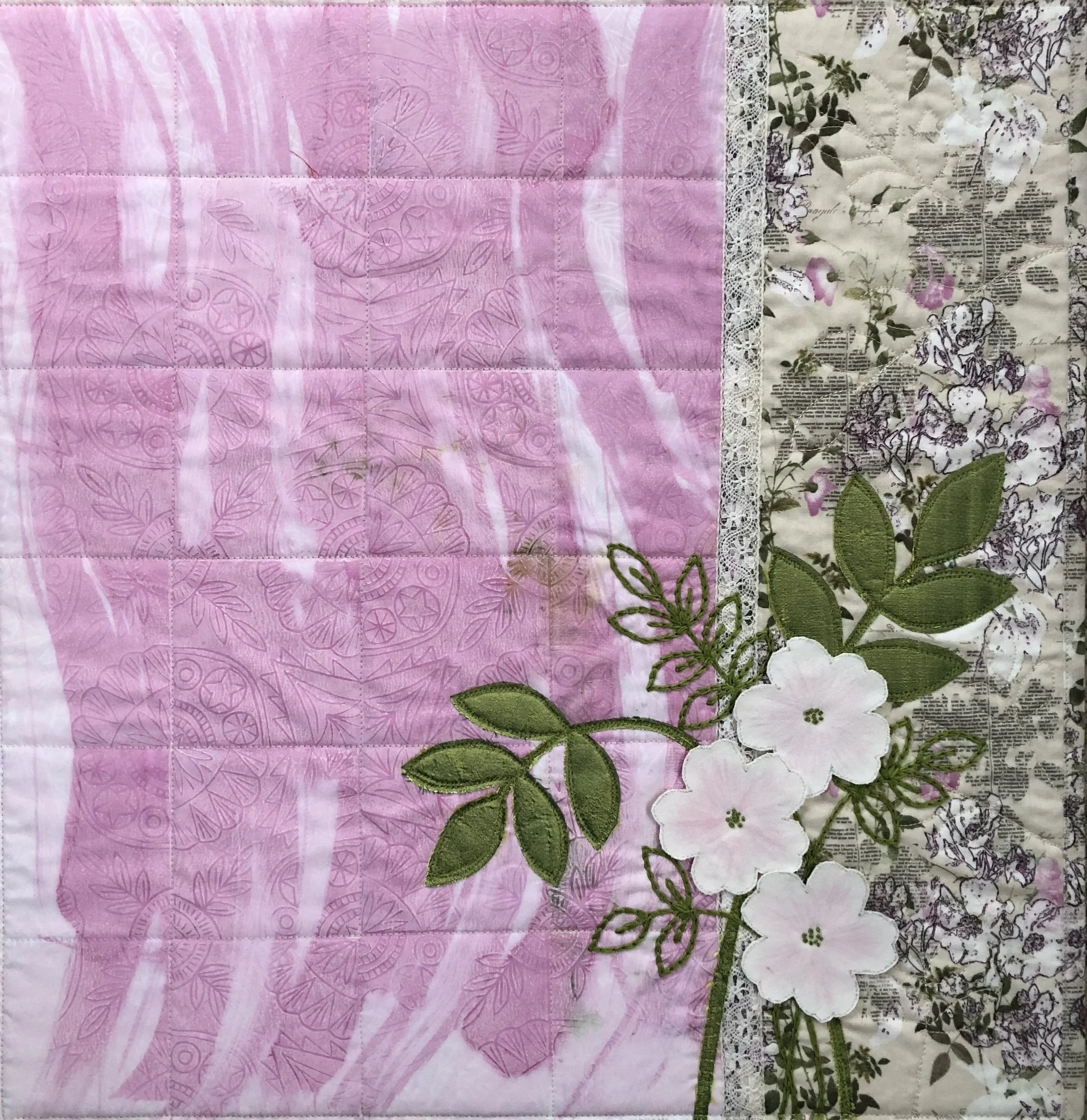 Gentle Flowers 17"x17"