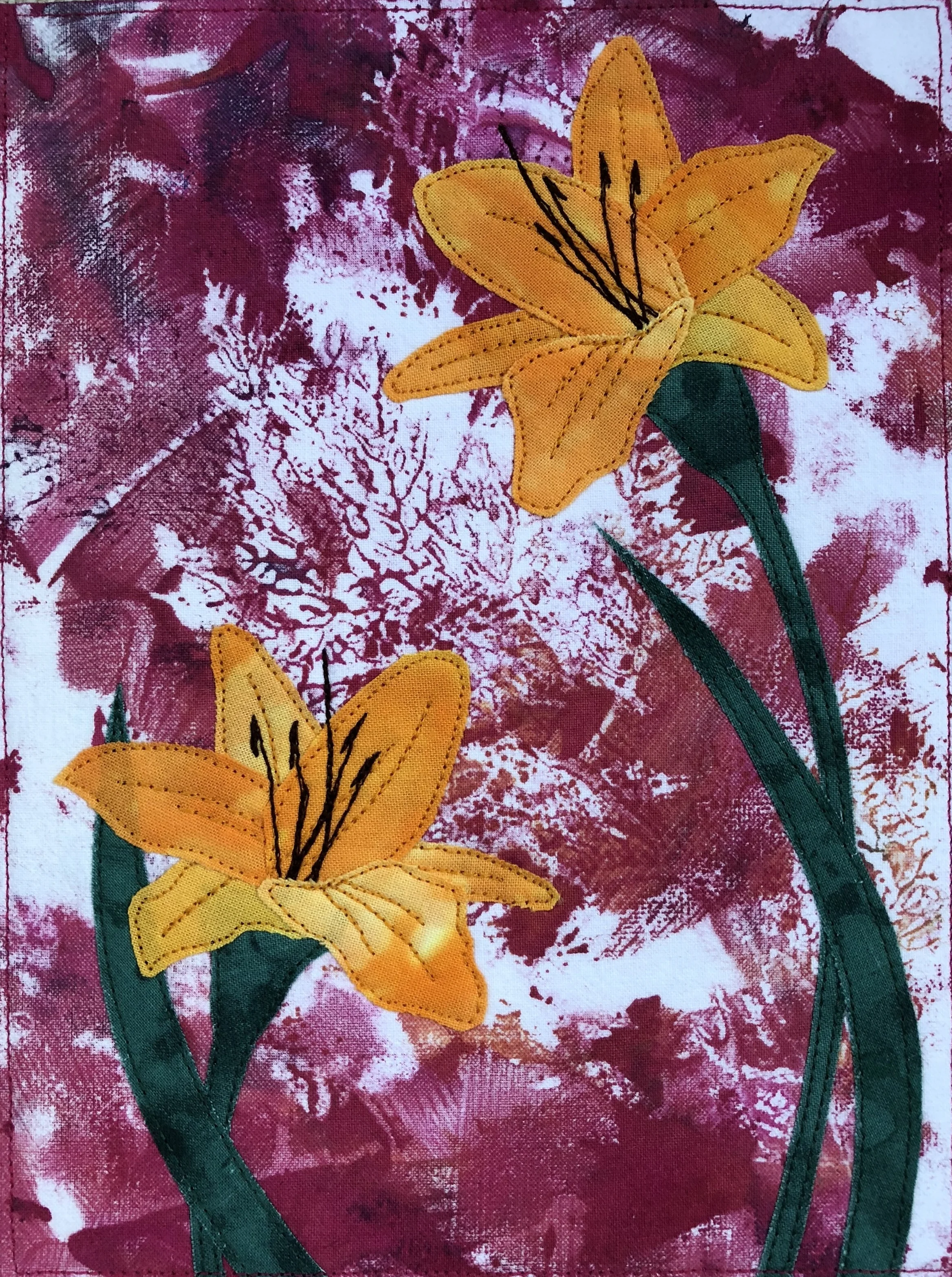 Bright Daylilies  6"x8"