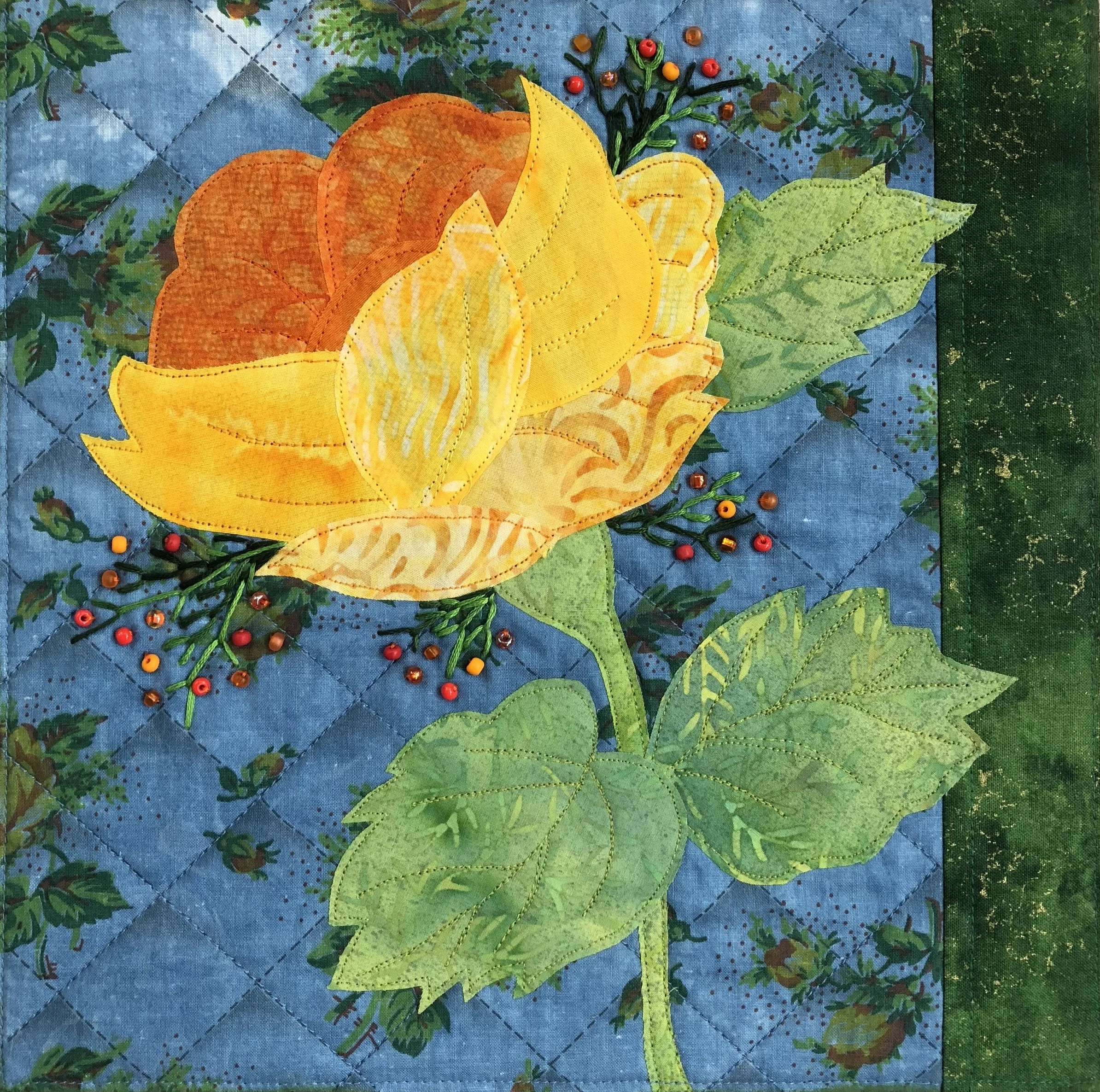 Portrait of a Rose as a Young Flower  10"x10"