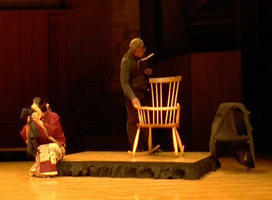 Rockaby by Samuel Beckett, performed by Akira Matsui and Hugh Quarshie at LSO St Luke's, London. 25 February 2017