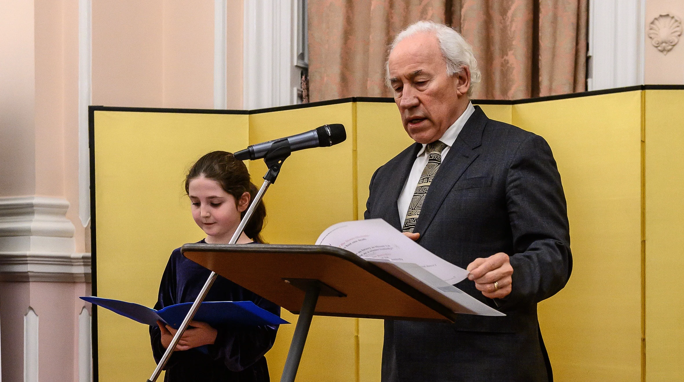 Simon Callow and Clementine Laikin