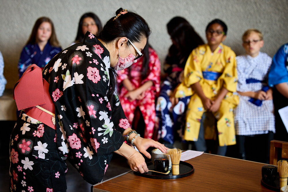 Demonstrating the Art of the Tea Ceremony