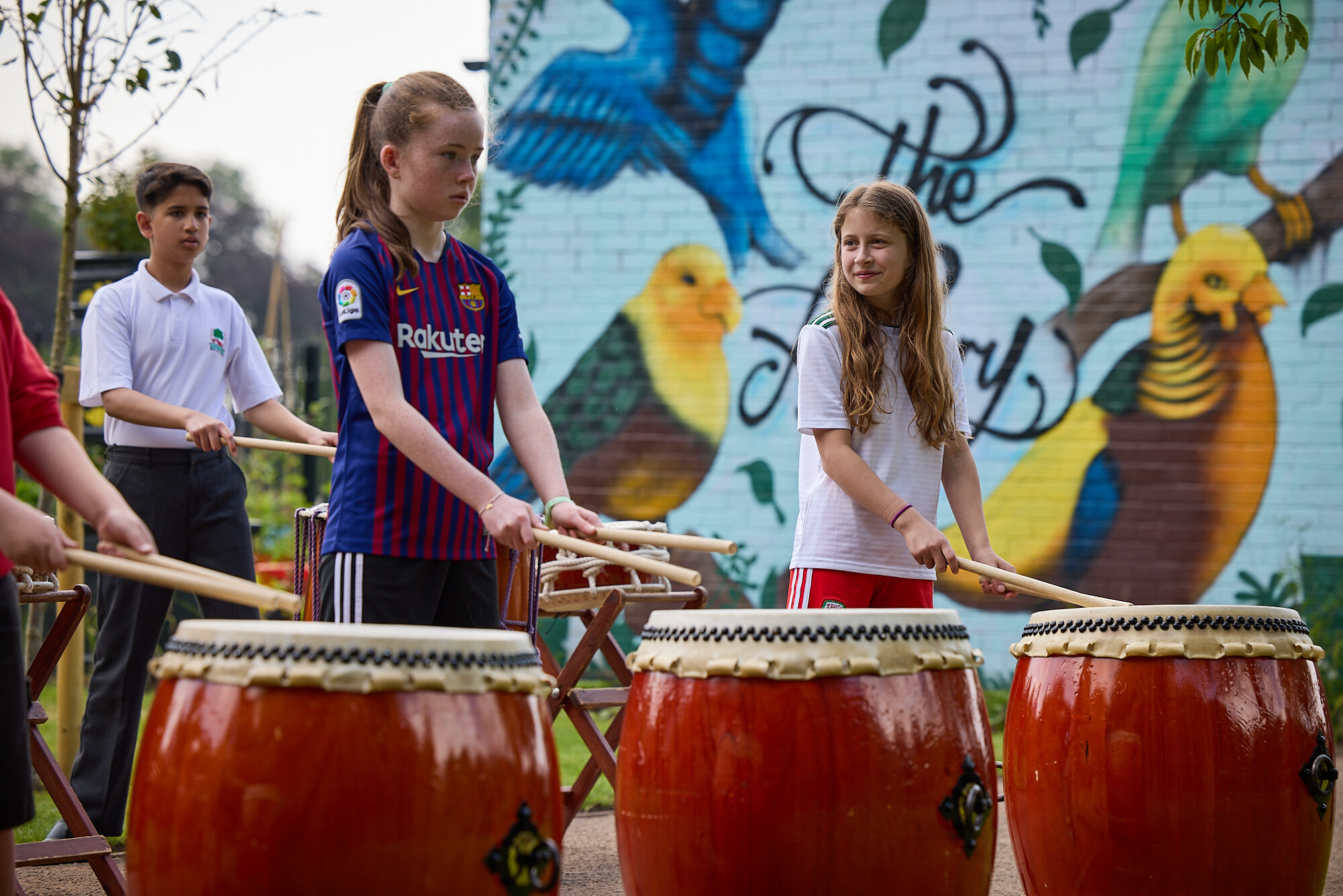 Taiko drummers set the stage for the opening of the garden ceremony!